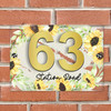 Sunflowers 3D Acrylic House Address Sign Door Number Plaque