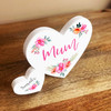 Mum Flowers Pretty Pink Family Hearts 1 Small Personalised Gift Acrylic Ornament