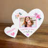 Mum Together Photo Family Hearts 1 Small Personalised Gift Acrylic Ornament