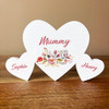 Watercolor Floral Mum Mummy Family Hearts 2 Small Personalised Acrylic Gift