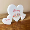 Watercolor Floral Mum Mummy Family Hearts 2 Small Personalised Acrylic Gift