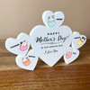 Mother's Day Cat Kitten Family Hearts 5 Small Personalised Gift Acrylic Ornament