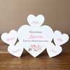 Grandma Pink Roses Family Hearts 5 Small Personalised Gift Acrylic Ornament