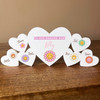 Mum Daisy Flowers Family Hearts 1 Big 6 Small Personalised Gift Acrylic Ornament