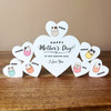 Mother's Day Cat Kitten Family Hearts 7 Small Personalised Gift Acrylic Ornament