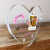 Wonderful Wife Mum Photo Thank You Clear Heart Shaped Personalised Acrylic Gift