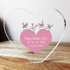 Cute Bunnies Happy Mother's Day Clear Heart Shaped Personalised Acrylic Gift