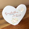 Grandmother Precious Roses Heart Shaped Personalised Gift Acrylic Block Ornament