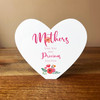 Floral Precious Mothers Heart Shaped Personalised Gift Acrylic Block Ornament