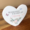 Flower Bouquet With Butterflies Nanny Heart Shaped Personalised Acrylic Gift