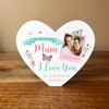 Wonderful Mum I Love You Pretty Photo Heart Shaped Personalised Acrylic Gift