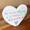 Best Mum Promoted To Grandma Heart Shaped Personalised Gift Acrylic Ornament
