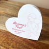 Baby Line Art 1st Mother's Day Tilted Heart Personalised Gift Acrylic Ornament