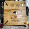 Wine O Clock Auntie Mother's Day Personalised Gift 4 Wine Glass & Bottle Holder