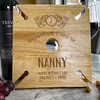 Wine O Clock Nanny Mother's Day Personalised Gift 4 Wine Glass & Bottle Holder