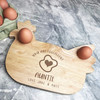 Eggcellent Auntie Heart Personalised Gift Eggs Toast Chicken Breakfast Board