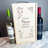 Just For You Mum Deco Lines Frame Personalised Gift Rope Double Wine Bottle Box