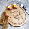Auntie Is A Good Egg Personalised Gift Toast Soldiers Egg Shaped Breakfast Board
