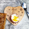 Sunflowers Aunt Personalised Gift Heart Shaped Breakfast Egg Holder Board