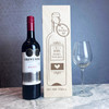 Grandma Wine O'clock Bottle Personalised Gift Hinged Single Wine Bottle Box