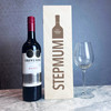 Stepmum Wine Bottle Personalised Gift Hinged Wooden Single Wine Bottle Box