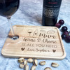 Mum Wine & Cheese Is All You Need Personalised Gift Wine Holder Nibbles Tray