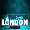 London Text UK Big Ben Colour Changing Led Lamp Personalised Gift Night Light