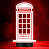 London Vintage Telephone Box Led Lamp Personalised Gift Night Light