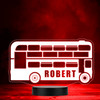 Vintage London Bus Double Decker Led Lamp Personalised Gift Night Light