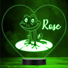 Cute Frog Sitting On Leaf Colour Changing Led Lamp Personalised Gift Night Light