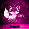 Cute Little Fox Animal Lover Led Lamp Personalised Gift Night Light