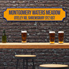 Shrewsbury Town Montgomery Waters Meadow Yellow and Royal Blue Stadium Football Club 3D Street Sign