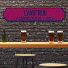 Barcelona Camp Nou Purple Plum and Navy Blue Stadium Any Text Football Club 3D Street Sign