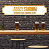 Cambridge United Abbey Stadium White & Yellow Any Text Football Club 3D Train Street Sign