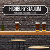 Fleetwood Town Highbury Stadium Black & White Any Text Football Club 3D Train Street Sign