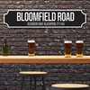 Blackpool Bloomfield Rd Black and White Stadium Any Text Football Club 3D Train Street Sign