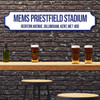 Gillingham Mems Priestfield Stadium White and Blue Any Text Football Club 3D Train Street Sign
