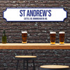 Birmingham City St Andrew's White and Blue Stadium Any Text Football Club 3D Train Street Sign