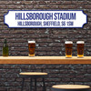 Sheffield Wednesday Hillsborough Stadium White & Blue Any Text Football Club 3D Street Sign