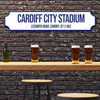 Cardiff City Cardiff City Stadium White & Blue Any Text Football Club 3D Train Street Sign