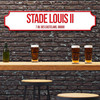 As Monaco Stade Louis Ii White & Red Stadium Any Text Football Club 3D Train Street Sign