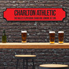Charlton Athletic The Valley Red & Black Stadium Any Text Football Club 3D Train Street Sign
