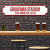 Olympique Lyonnais Groupama Stadium White & Red Any Text Football Club 3D Train Street Sign