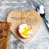 Easter Eggs In Basket Personalised Gift Heart Shaped Breakfast Egg Holder Board