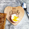 Happy Easter Basket Personalised Gift Heart Shaped Breakfast Egg Holder Board