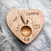 Bunny Ears Feet Easter Personalised Gift Heart Shaped Breakfast Egg Holder Board