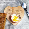Happy Easter Love The Bunny Personalised Gift Heart Breakfast Egg Holder Board