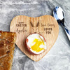 Bunny Loves You Happy Easter Personalised Gift Heart Breakfast Egg Holder Board
