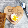 Cute Easter Chicks Personalised Gift Heart Shaped Breakfast Egg Holder Board