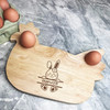 Baby Boy Bunny Easter Personalised Gift Eggs & Toast Chicken Breakfast Board